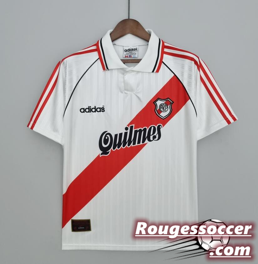 River Plate Retro Home Kit Soccer Jersey 1995/96